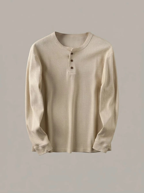 ÍÑIGO - Camiseta henley de punto gofrado™