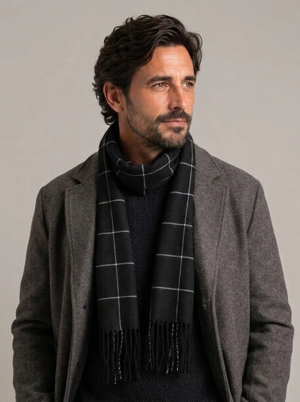 FELIPE - Bufanda de cuadros con flecos™