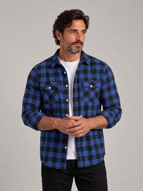 CHEMA - Camisa de franela de cuadros™