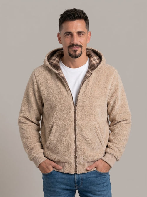 DANI - Chaqueta reversible con capucha de doble textura™
