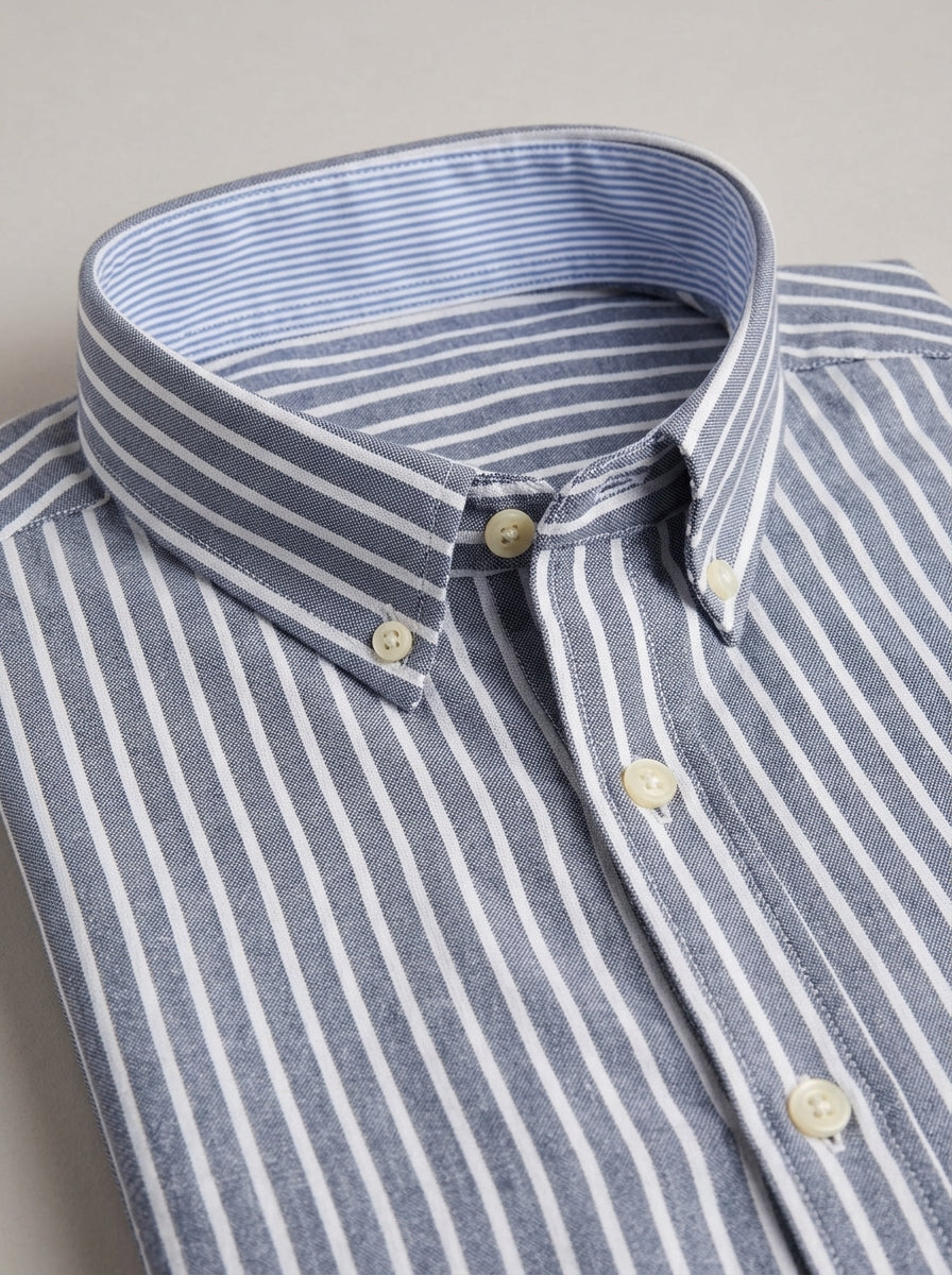 IBON camisa Oxford de rayas - detalle