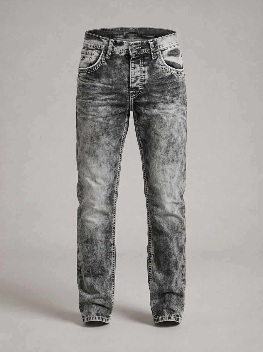 MIGUEL pantalones vaqueros elásticos - Gris niebla