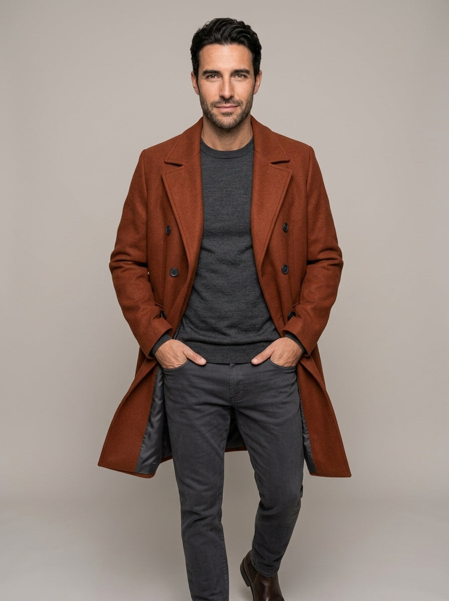 AGUSTÍN - Gabardina cruzada de solapa ancha™