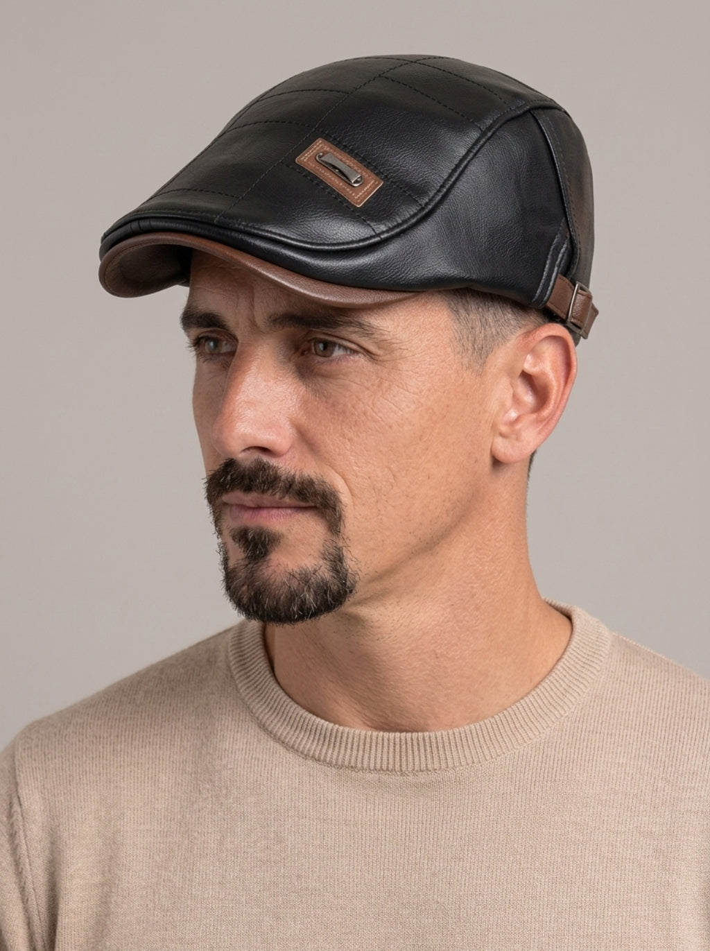 LEONARDO - Gorra plana piel™