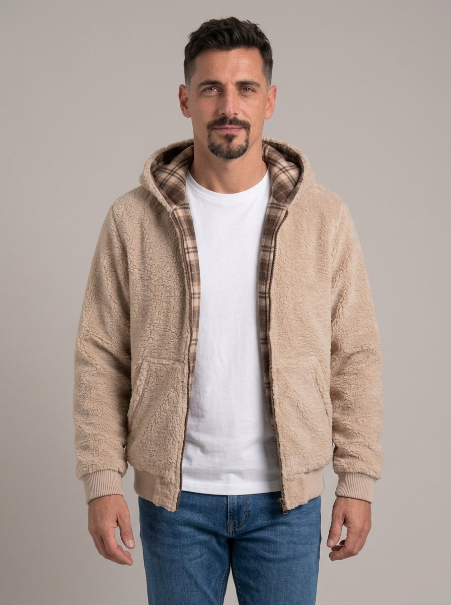 DANI - Chaqueta reversible con capucha de doble textura™