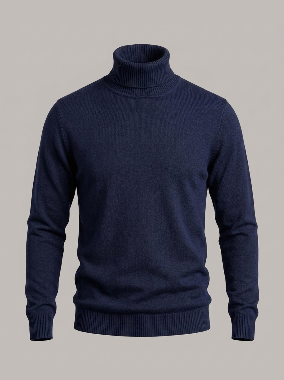 CECILIO jersey de punto con cuello alto - Azul Marino