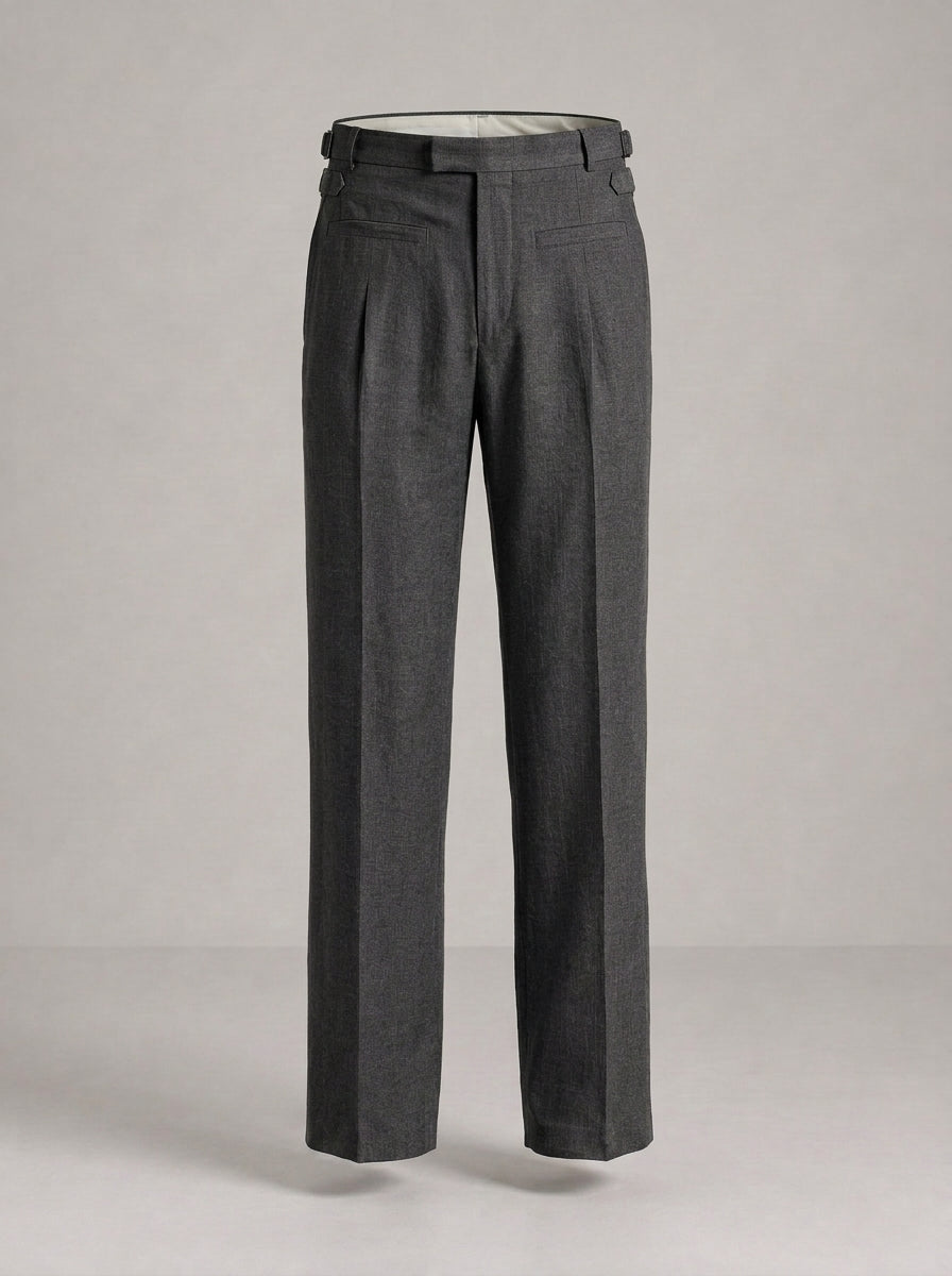 XAVI pantalones vestir anchos - Gris carbón