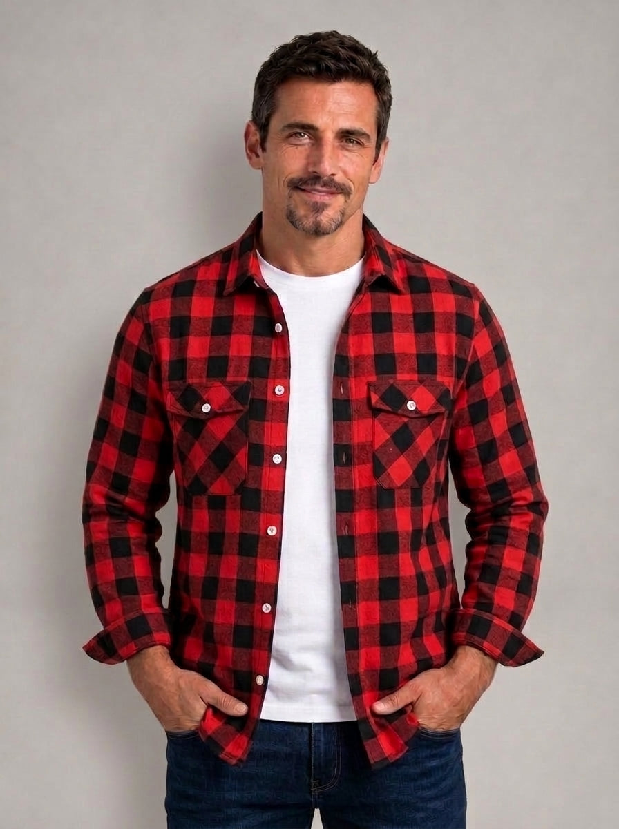 JUAN GONZALO camisa de franela - cuerpo entero
