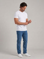 ADOLFO - Camiseta básica de algodón