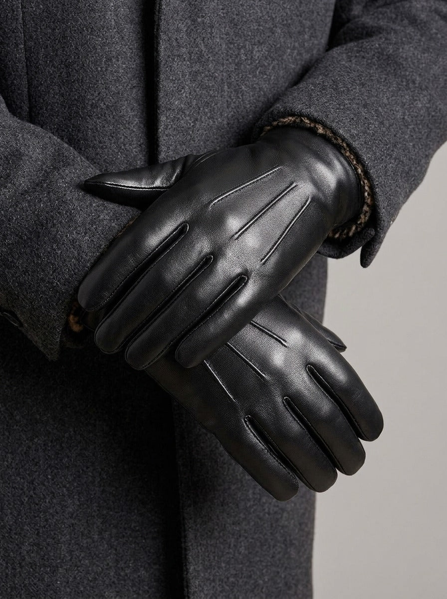 JOSÉ RICARDO guantes vintage con forro polar - puestos, detalle de las manos