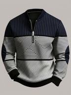MANUEL - Jersey de punto tricolor con cremallera™