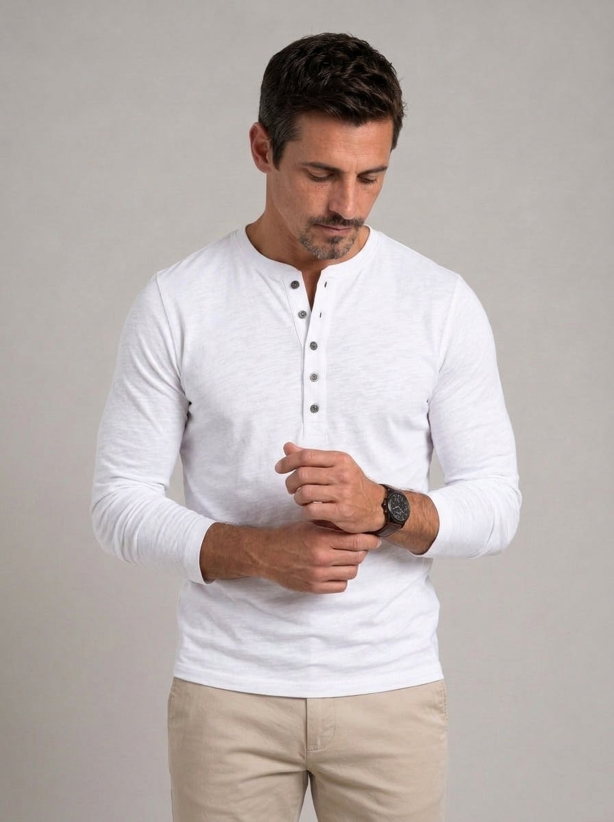 ASIER camiseta henley - modelo