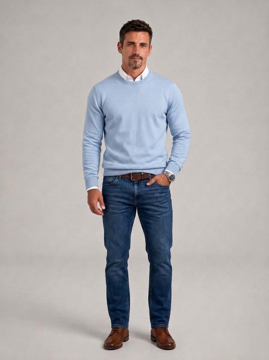 AMBROSIO jersey azul claro - modelo cuerpo entero