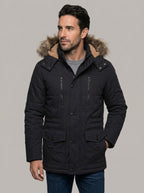 ALBERTO parka negro - tres cuartos