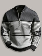 MANUEL - Jersey de punto tricolor con cremallera™