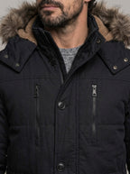ALBERTO parka negro - detalle
