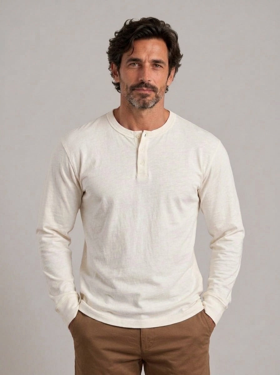 GORKA - Camiseta henley de algodón grueso™