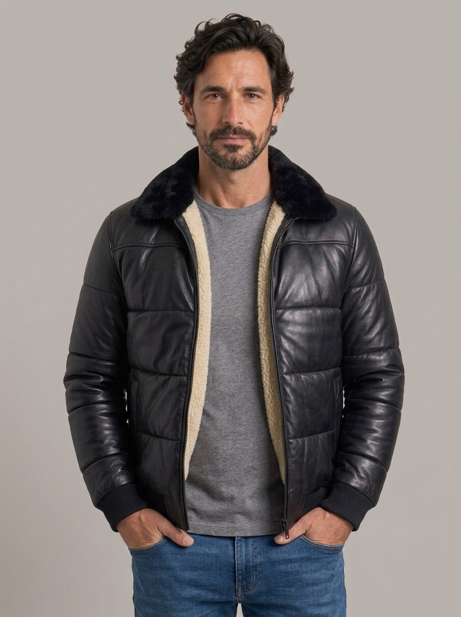 ANDRÉS - Chaqueta acolchada con forro de borreguito™