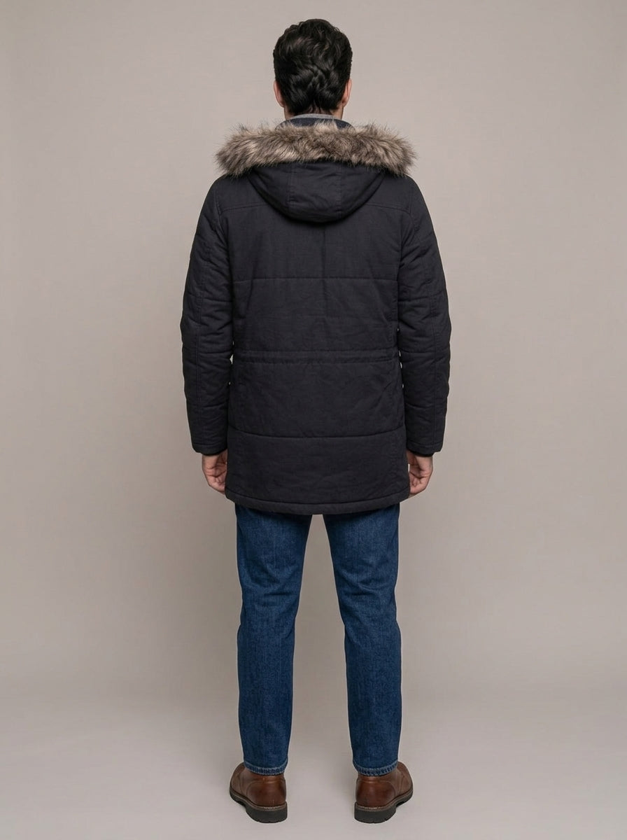 ALBERTO parka negro - espalda