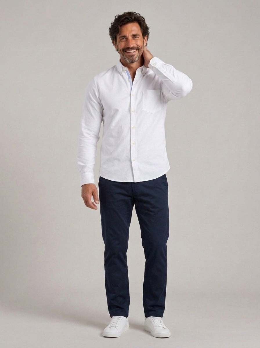 JON - Camisa Oxford de algodón