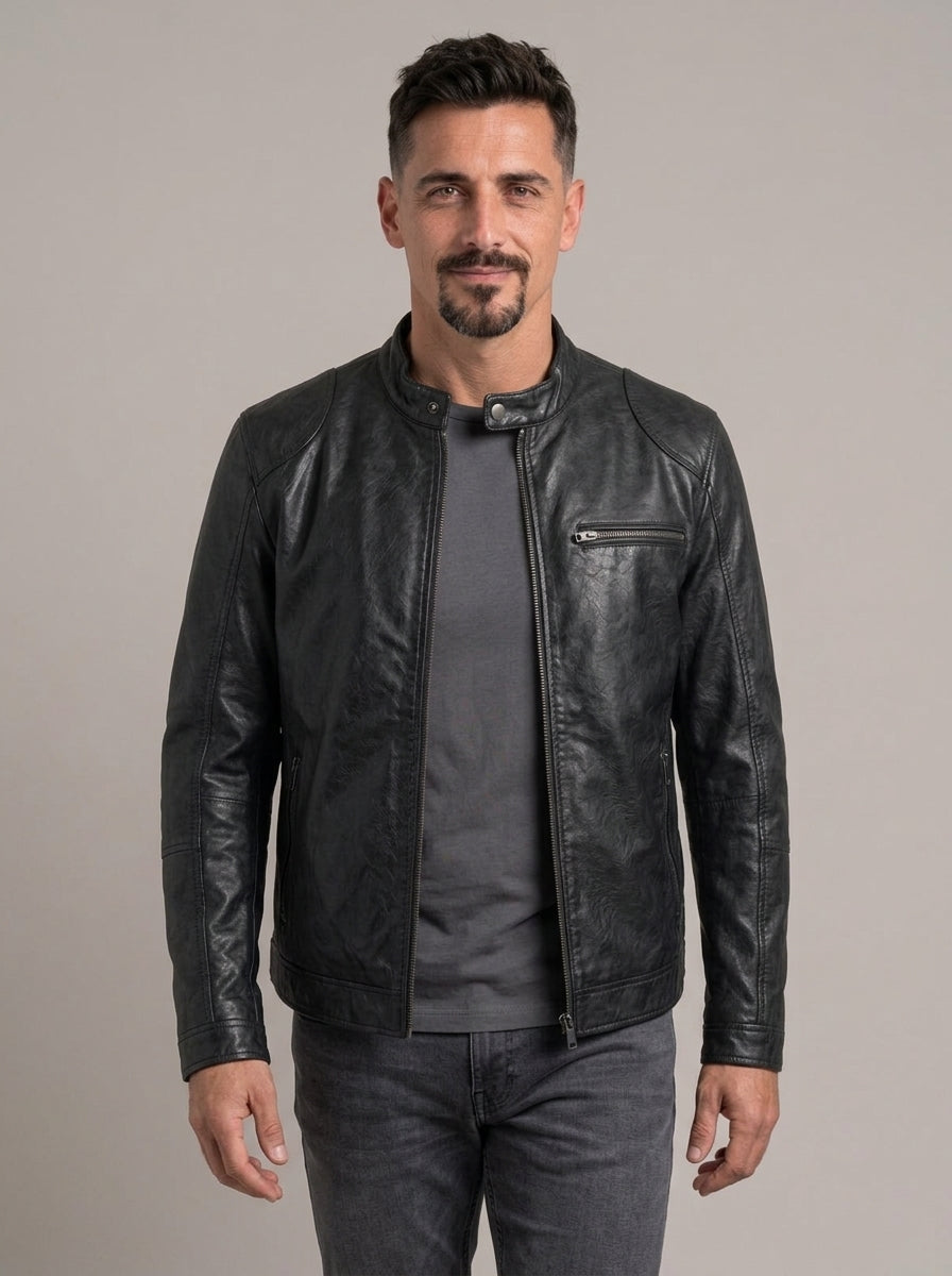 RAÚL - Chaqueta biker efecto piel™