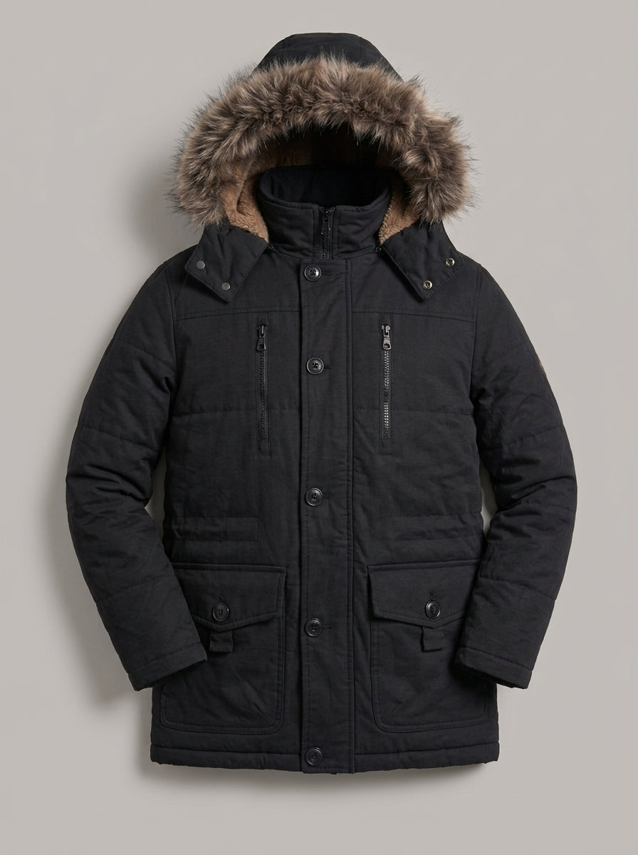 ALBERTO parka negro - en el suelo