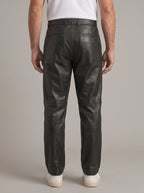 ISAAC pantalones piel anchos - espalda