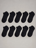 ALBER - Calcetines de algodón (pack de 10 pares) - Negro