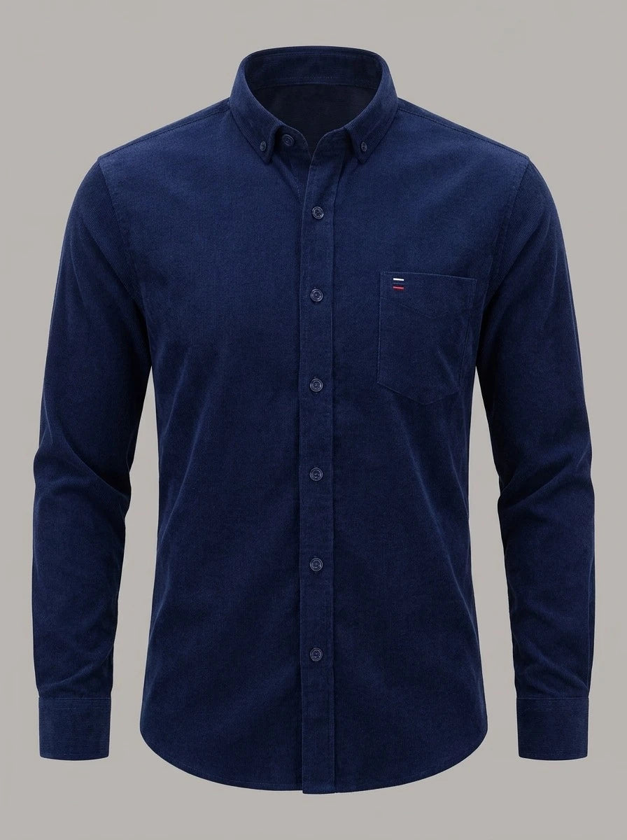 XABIER - Camisa de pana - Azul marino