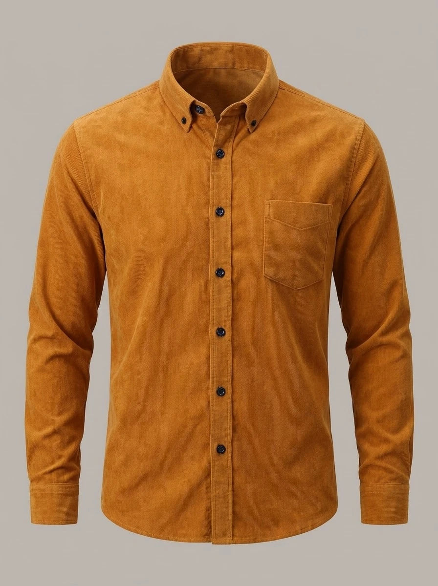 XABIER - Camisa de pana - Mostaza