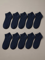 ALBER - Calcetines de algodón (pack de 10 pares) - Azul marino