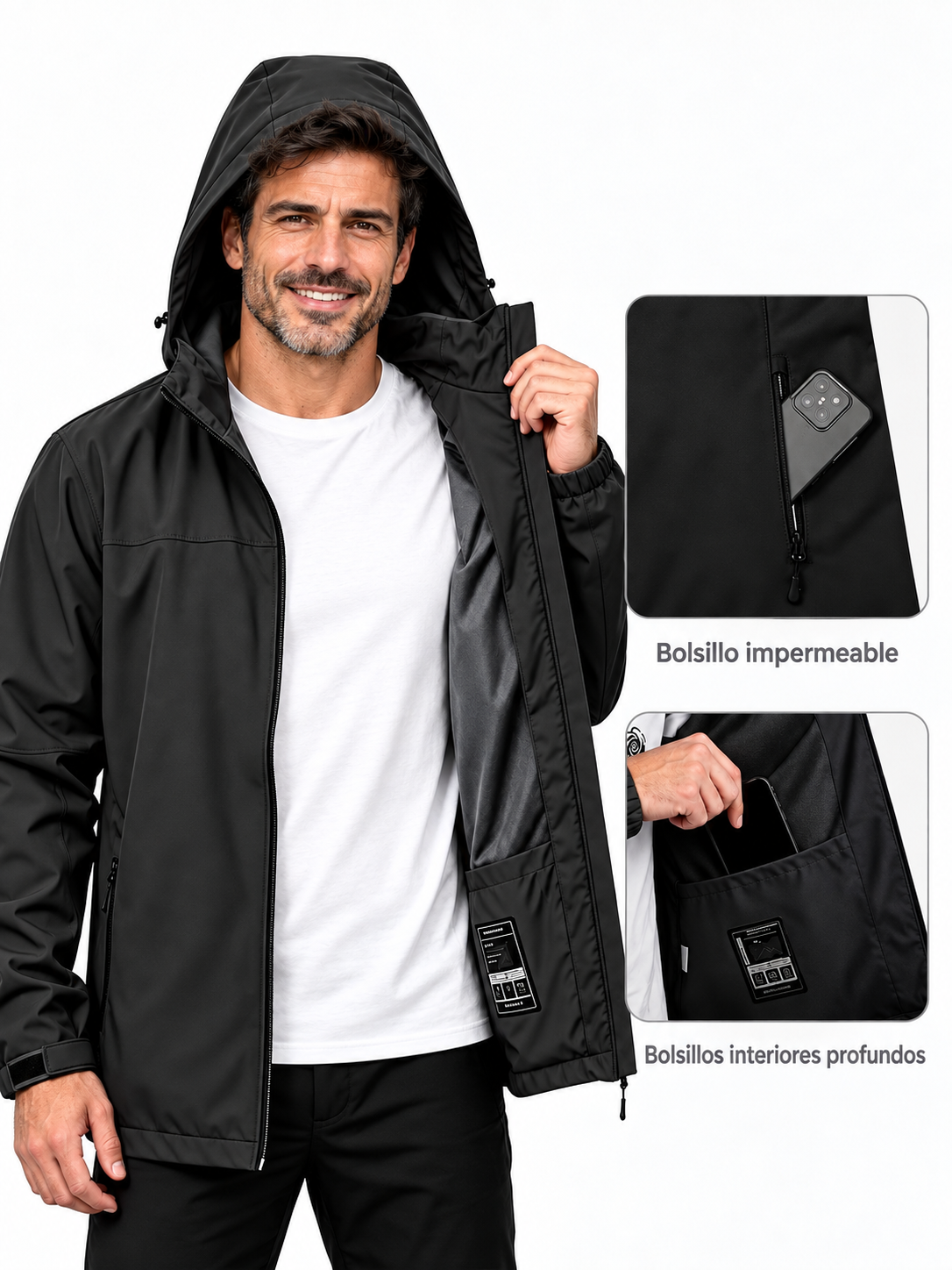 NACHO - Chaqueta técnica con capucha™