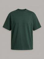OCTAVIO - Camiseta de algodón pesado holgada - Verde oscuro