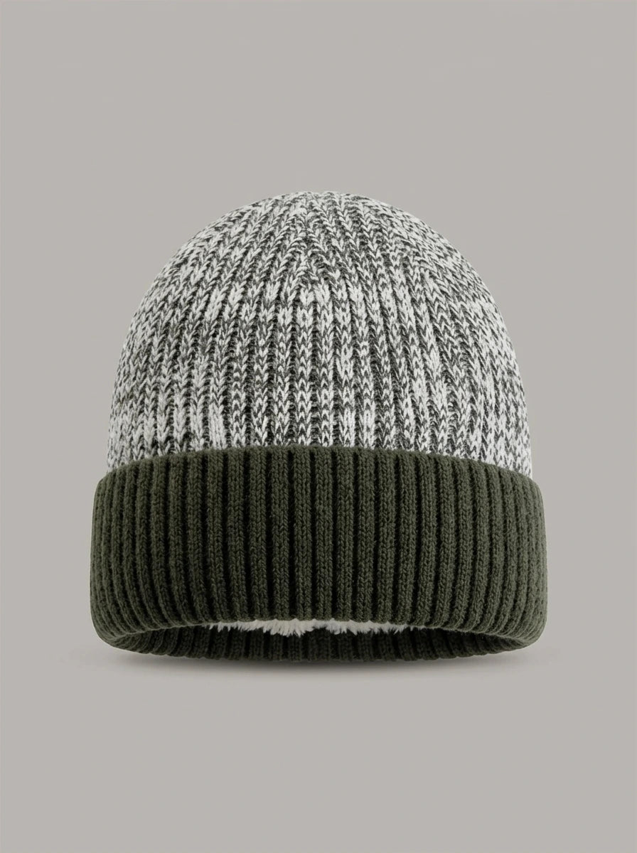 KIKO - Gorro con vuelta Verde militar