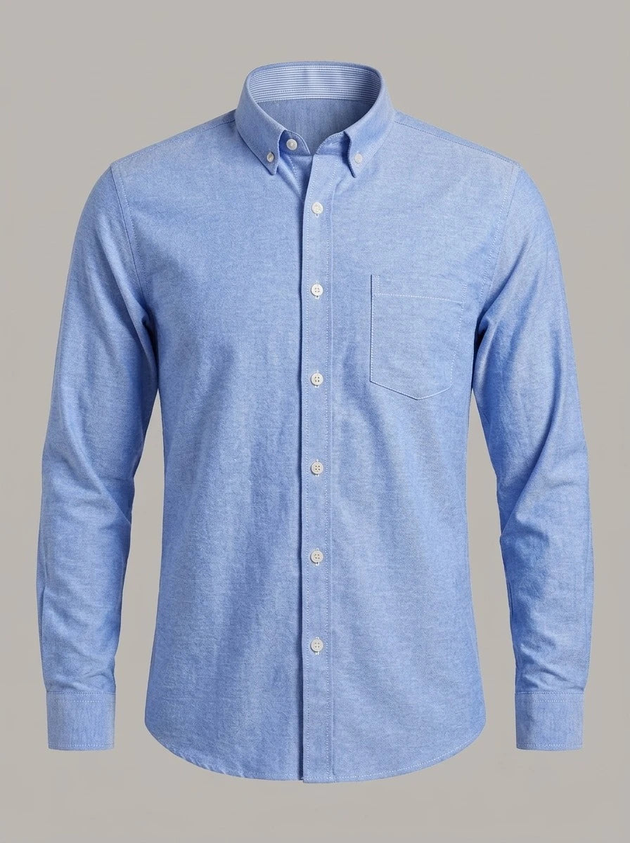 IBON - Camisa Oxford de rayas - Azul claro