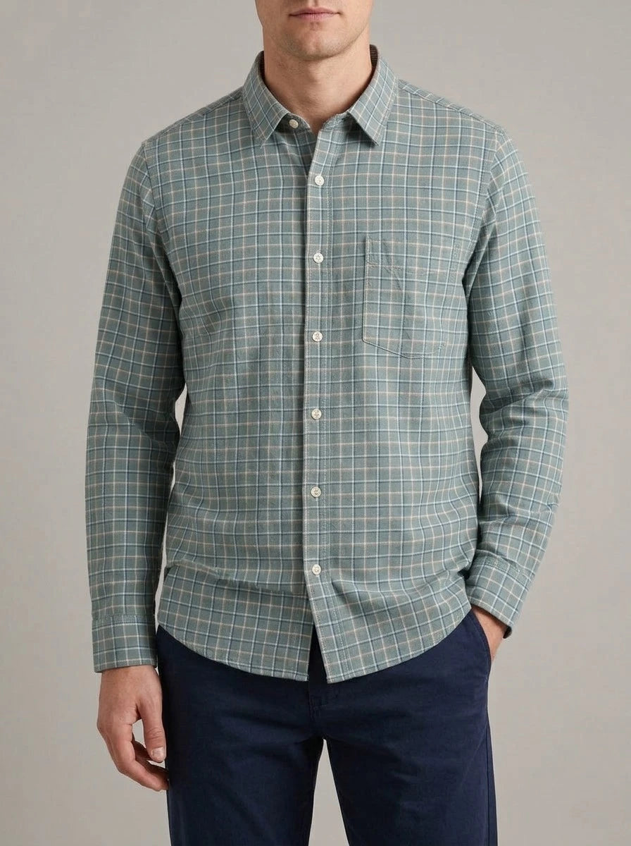 KOLDO - Camisa Oxford de cuadros