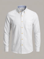 JON - Camisa Oxford de algodón - Blanco