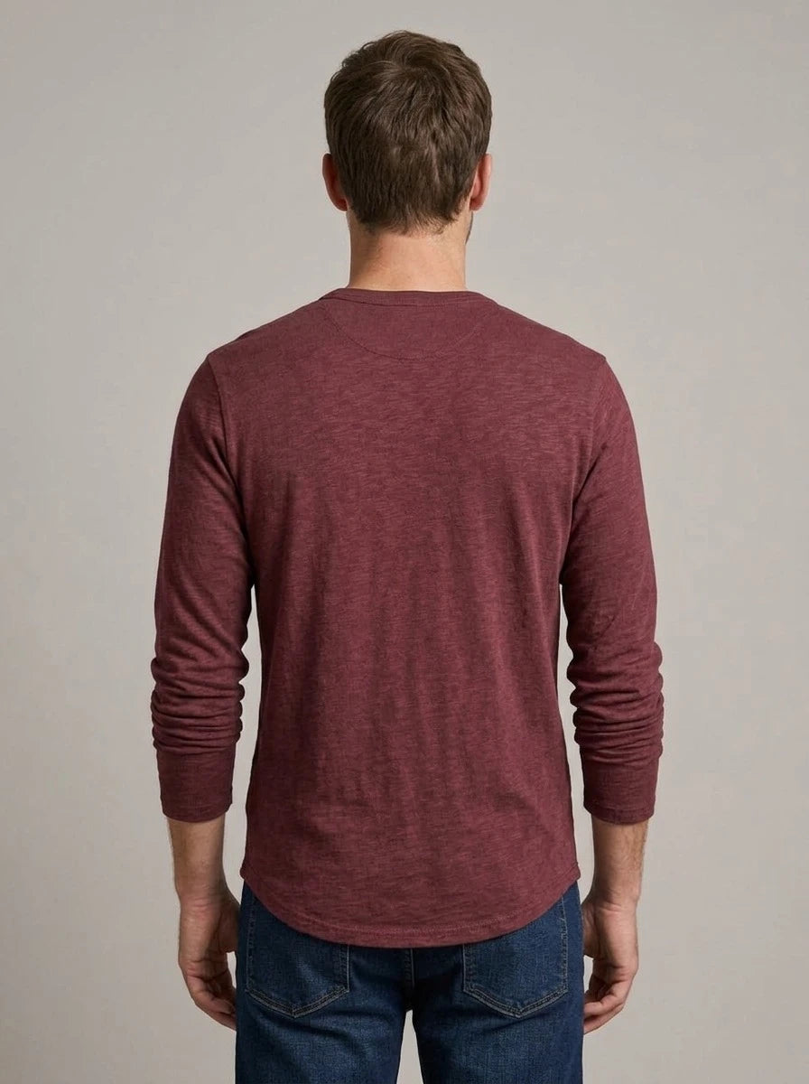 HERNÁN - Camiseta henley de manga larga