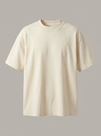 LUCIANO - Camiseta de algodón grueso de manga corta - Beige