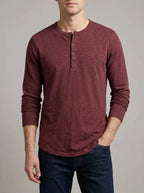 HERNÁN - Camiseta henley de manga larga