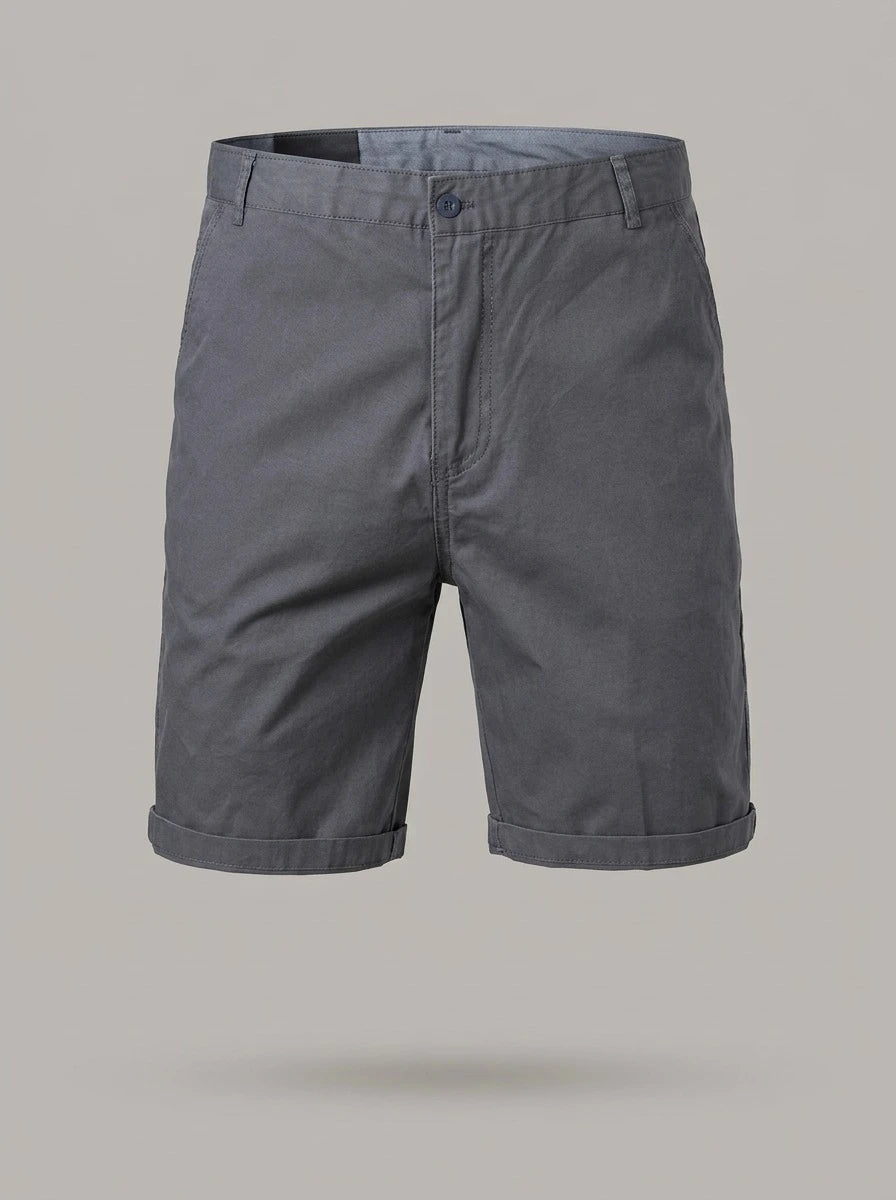 TOBÍAS - Bermuda chino clásica - Gris oscuro
