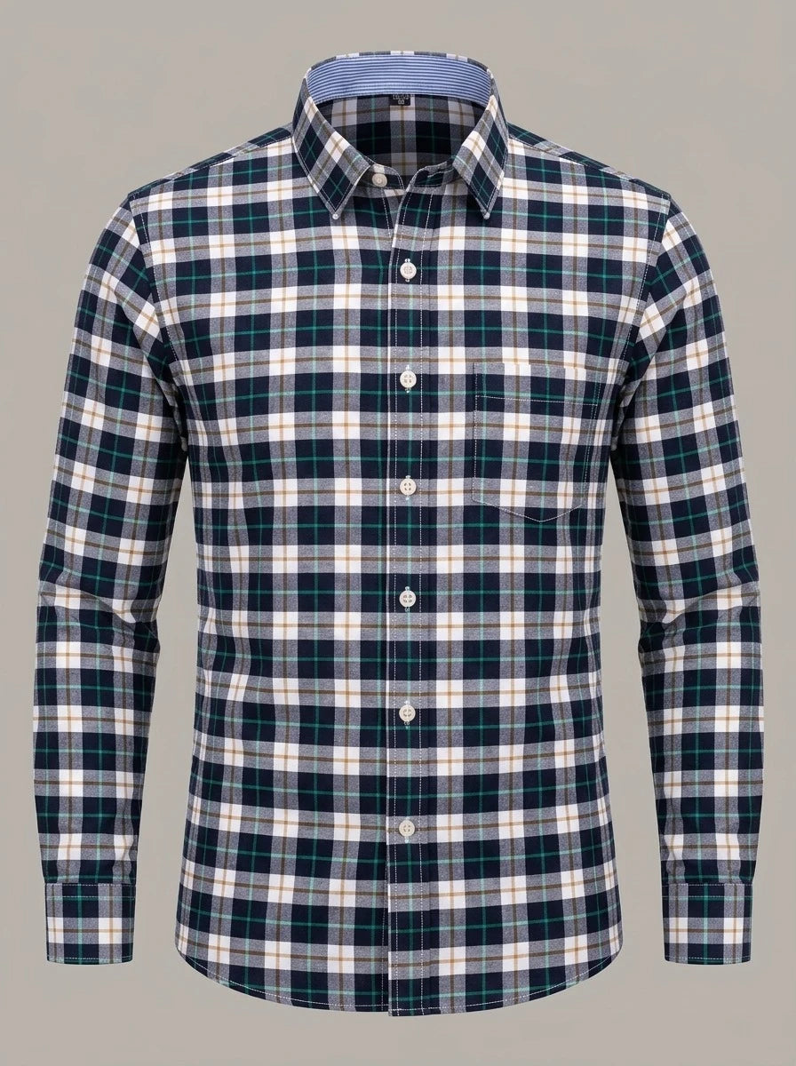 KOLDO - Camisa Oxford de cuadros - Cuadros negro
