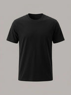 ADOLFO - Camiseta básica de algodón - Negro