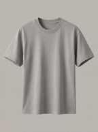 ADOLFO - Camiseta básica de algodón - Gris