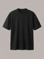 LUCIANO - Camiseta de algodón grueso de manga corta - Negro