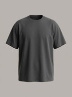 OCTAVIO - Camiseta de algodón pesado holgada - Gris oscuro