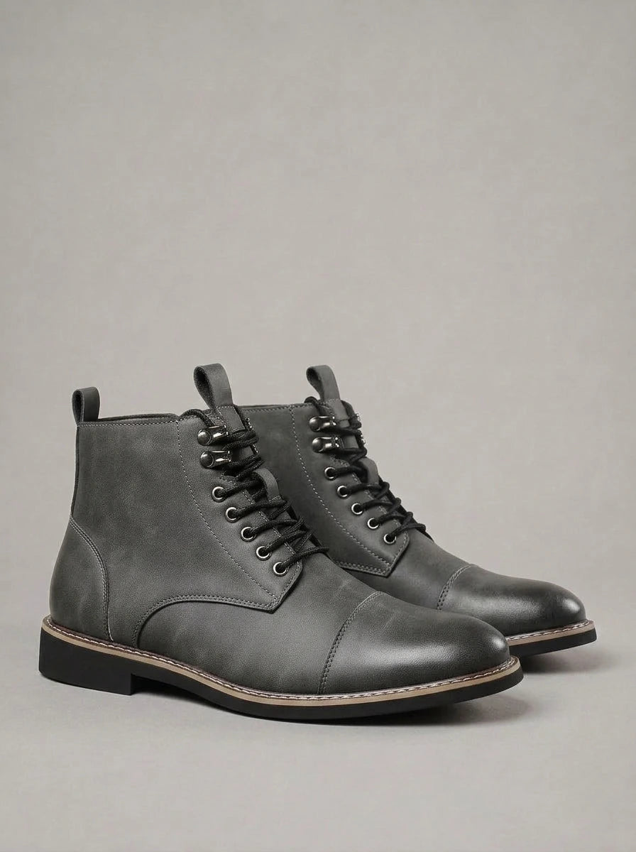 MIGUEL JUAN botines con cordones - color gris