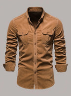 JUANMA - Camisa de trabajo de algodón - Marrón