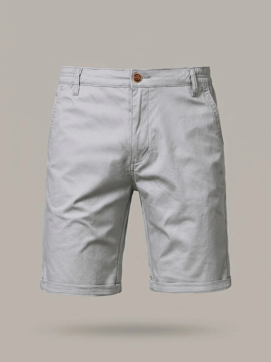 JOSÉ MARIANO - Bermuda chino de algodón - Gris claro