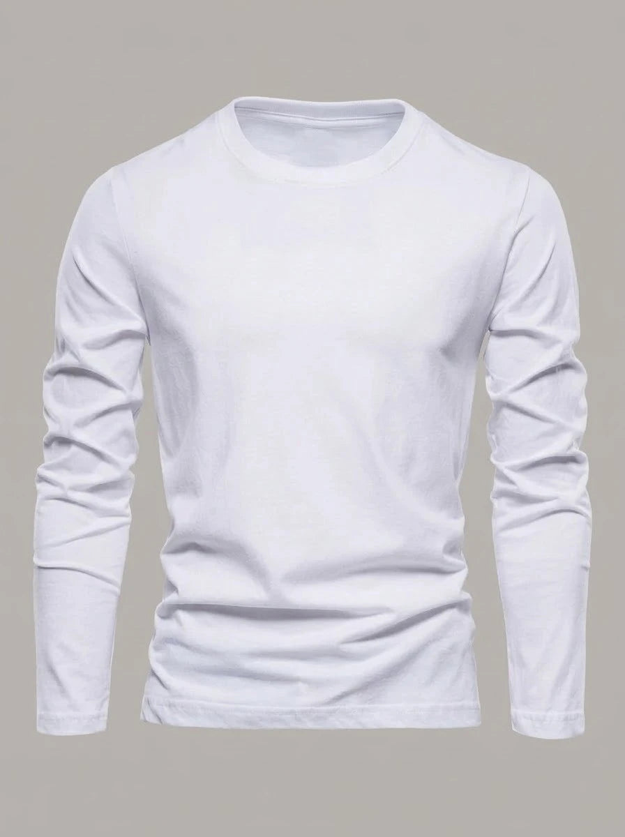 JOSÉ - Camiseta de manga larga de algodón - Blanco